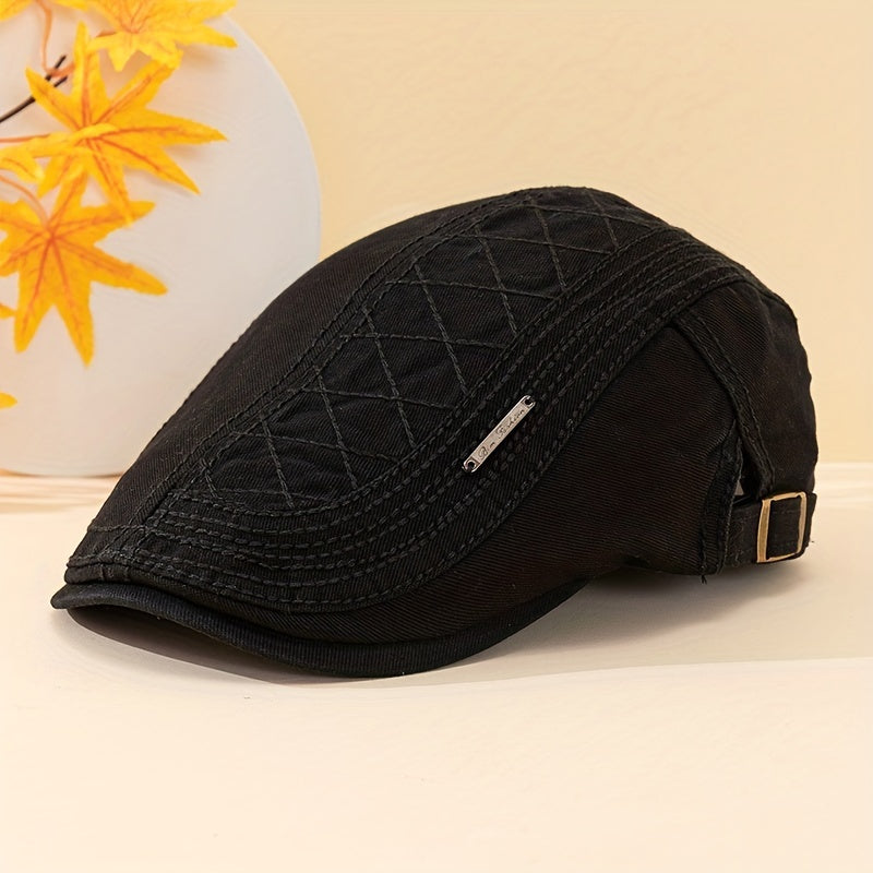 Unisex Beret Washed Cotton Peaked Cap for Spring and Summer