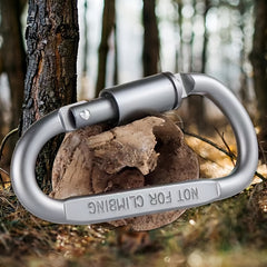 D-Shaped Aluminum Alloy Carabiner Snap Hook for Outdoor Activities