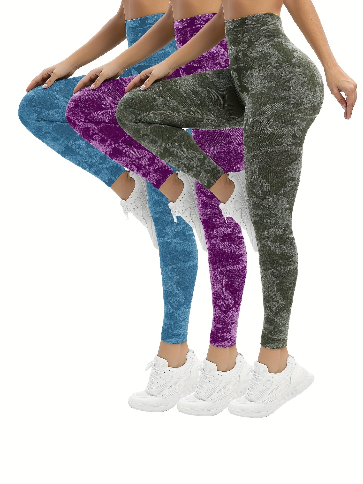 Camouflage Pattern Yoga Workout Pants Running Leggings