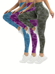 Camouflage Pattern Yoga Workout Pants Running Leggings