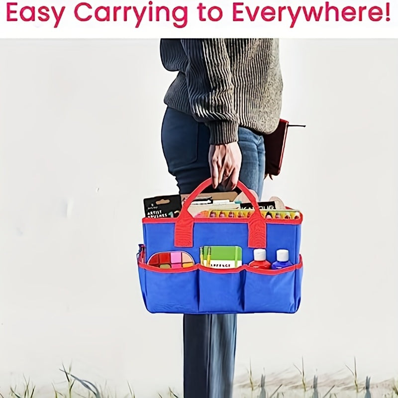 Functional Tote Bag Large Artist Tote Bag With Storage Pockets