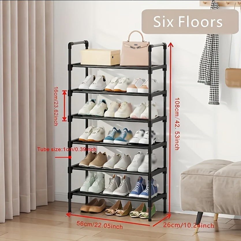 8-Layer Shoes Storage Rack Floor Standing Shelf for Doorway Corridor Bathroom