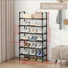 8-Layer Shoes Storage Rack Floor Standing Shelf for Doorway Corridor Bathroom