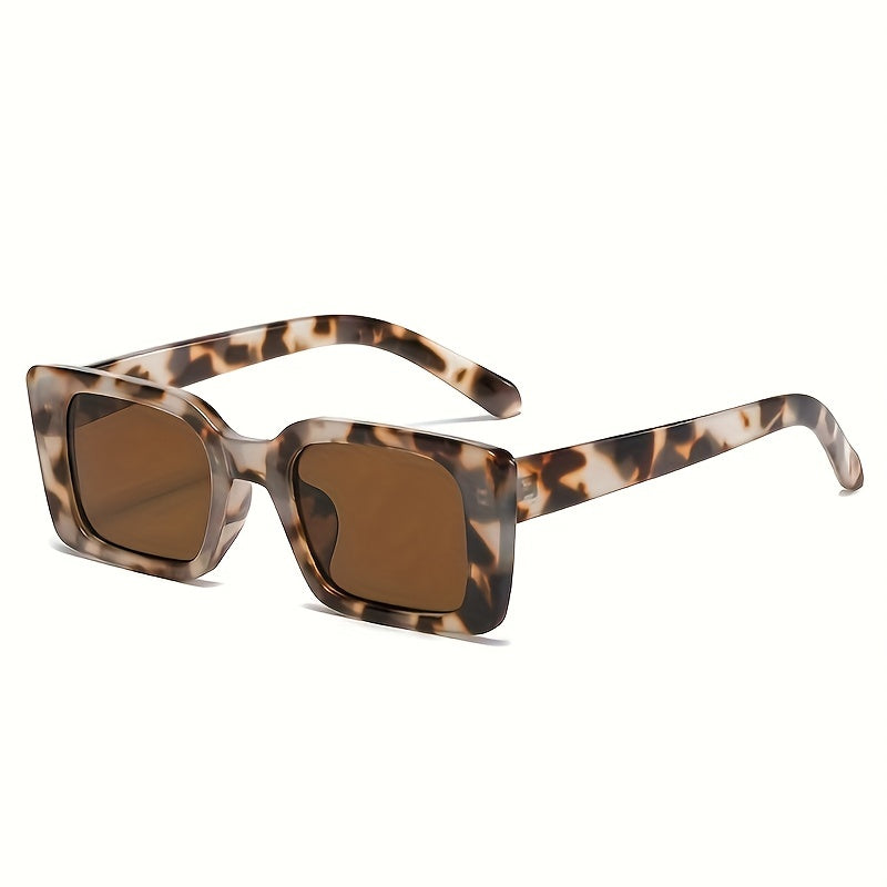 Y2K Rectangle Sunglasses Mod Tortoiseshell UV400