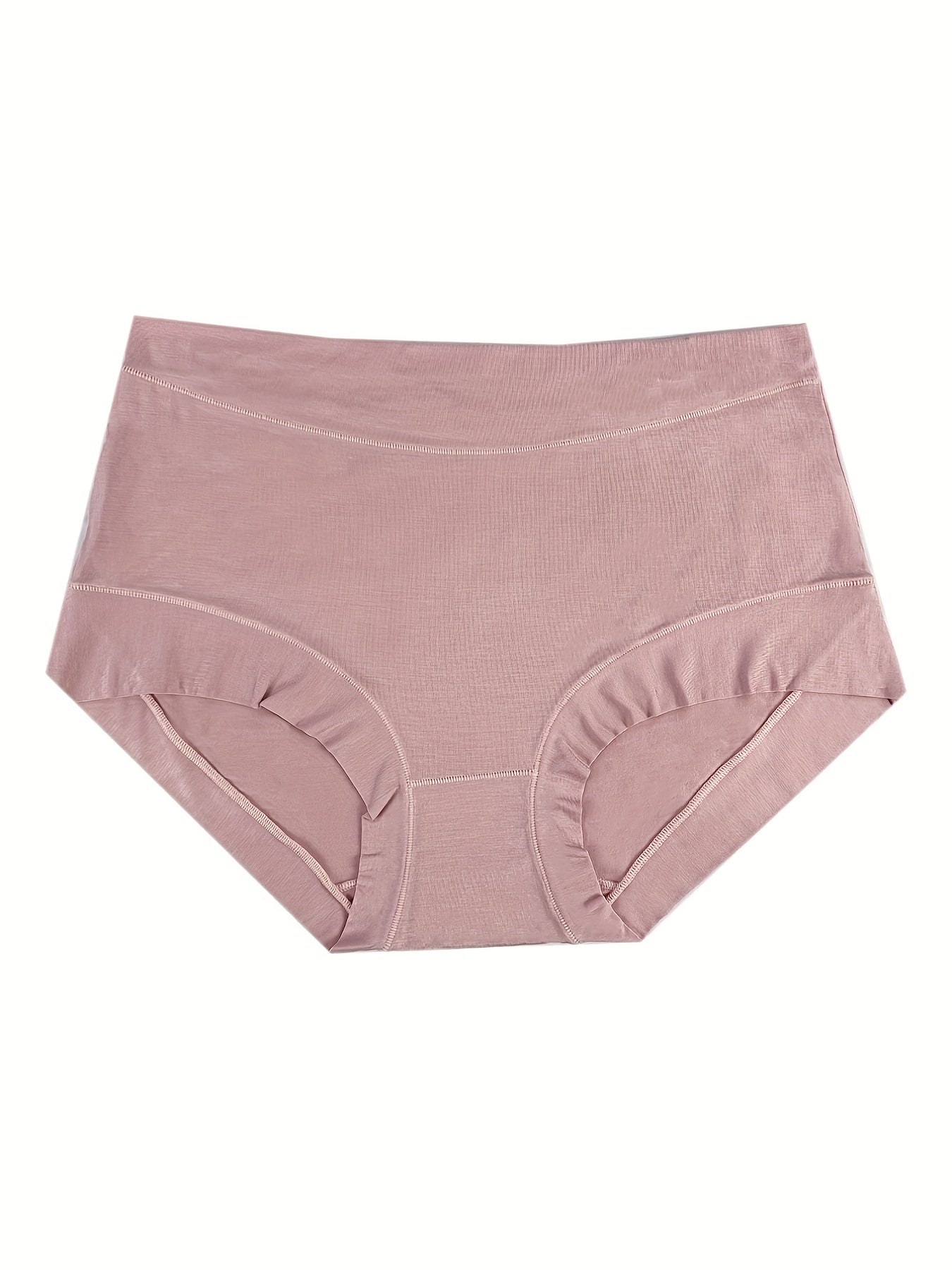 Panty Women's Plus Solid Soft Breathable Middle Waist Medium Stretch