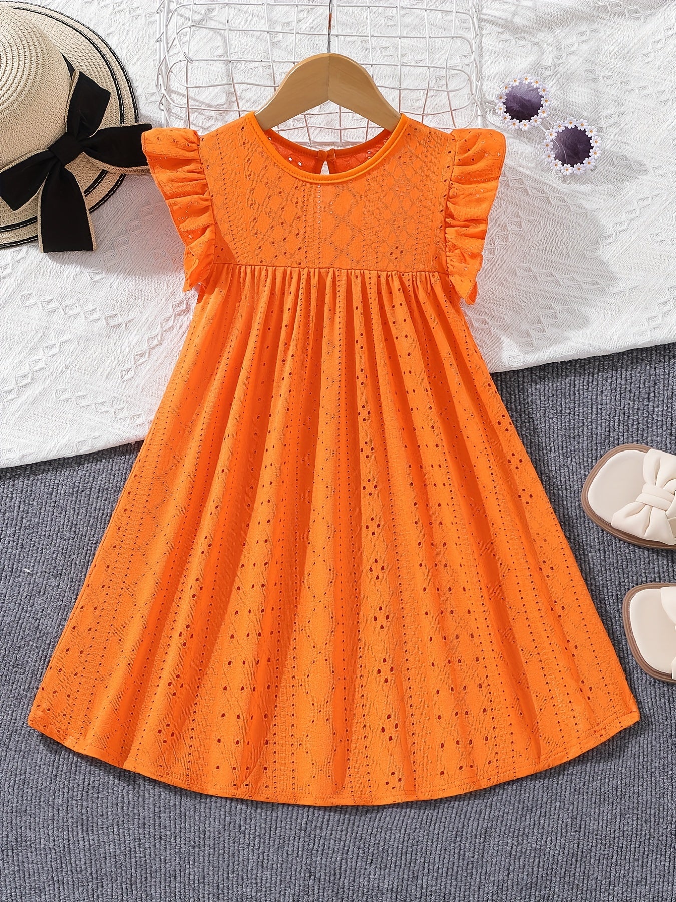 Girls Ruffle Dress Sleeveless Summer Party Wedding Princess Dress