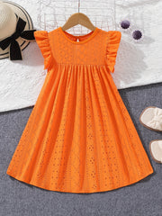 Girls Ruffle Dress Sleeveless Summer Party Wedding Princess Dress