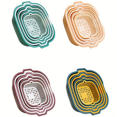 8pcs Set Multifunctional Plastic Kitchen Drain Basket Colander Strainers