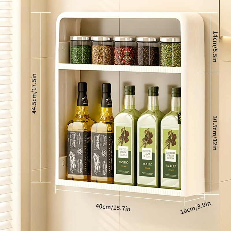 Wall Mounted Storage Rack with 6 Hook Punching Storage Shelf
