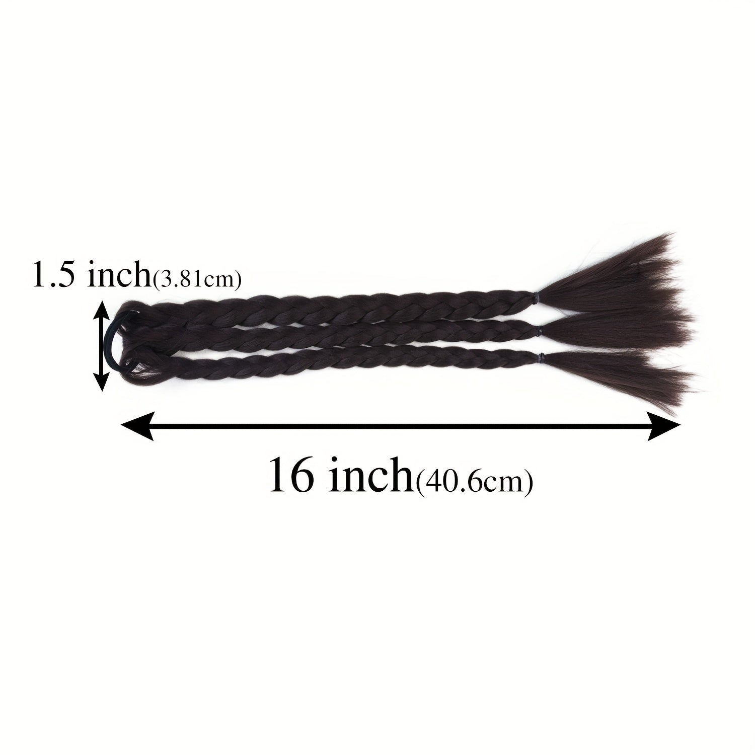 1pc 3 Braided Wig Hair Ties For Girls 40 64 Cm Long