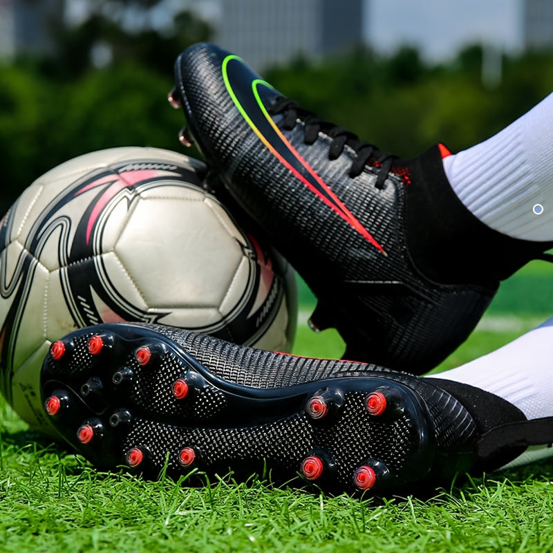 Boy's High Top Non Slip AG Football Cleat Soccer Shoes