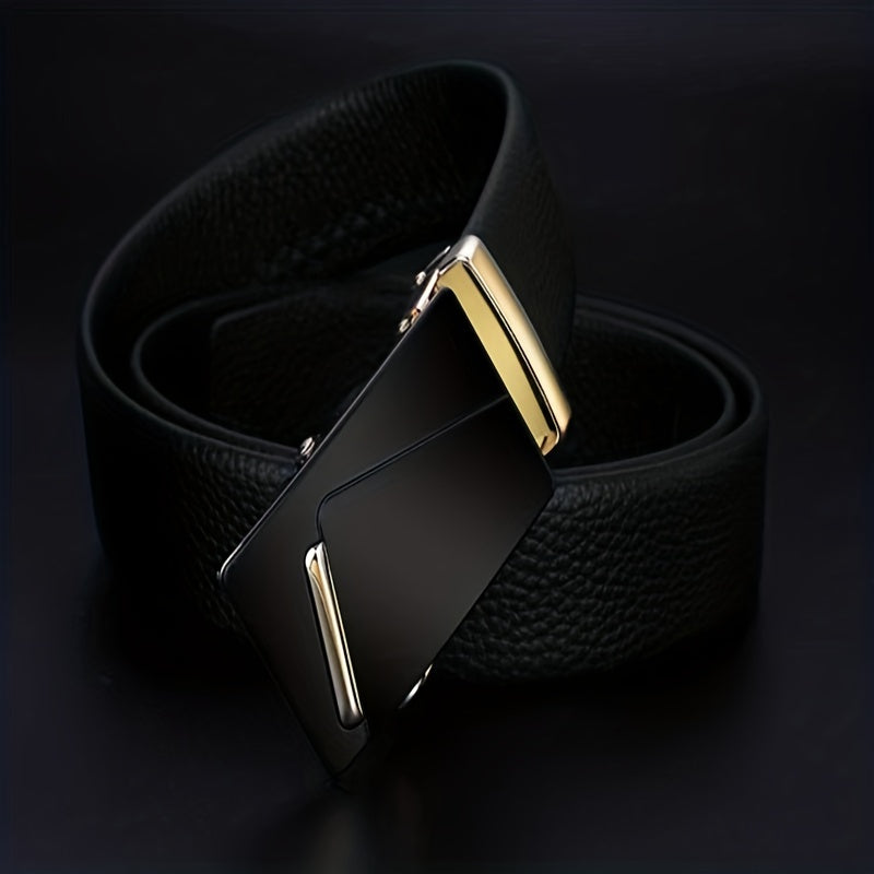 Leisure & Business Belt Double sided Cowhide Automatic Buckle for Men