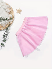 Girls Solid Ballet Tutu Skirt for Dancing Performance