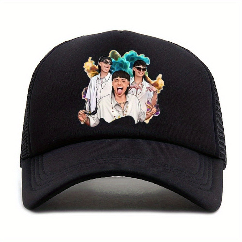 Men's Cartoon Print Baseball Hat Hip Hop Sunshade Dad Truck Hat
