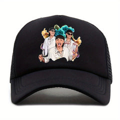 Men's Cartoon Print Baseball Hat Hip Hop Sunshade Dad Truck Hat