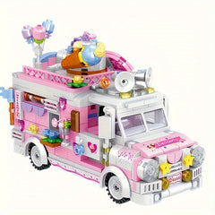 591pcs Dessert Truck Street Scene Building Blocks Halloween Christmas Gift