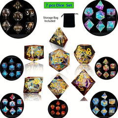 7pcs Resin Dice Set for Tabletop Games Roleplaying