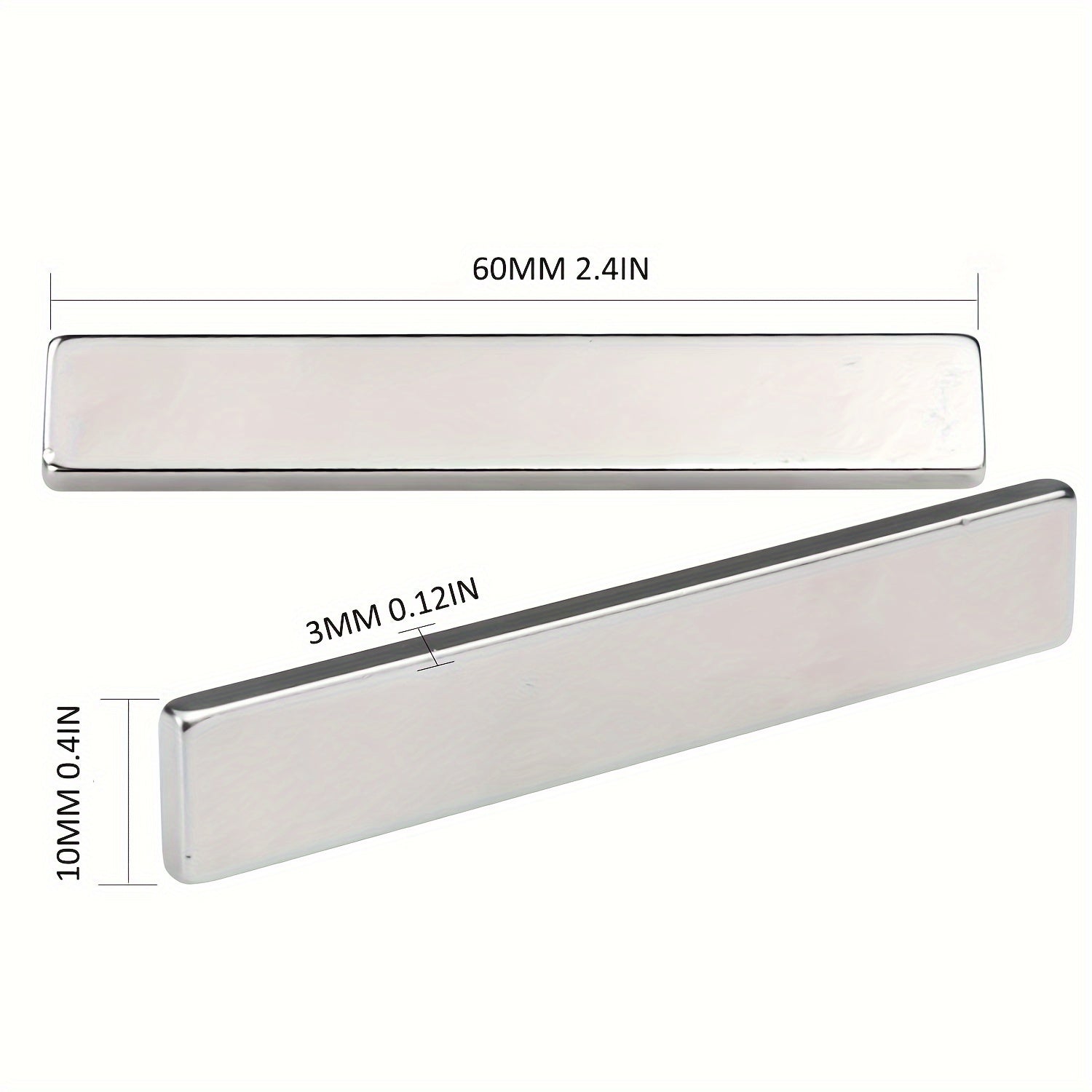 8pcs Neodymium Bar Magnets Strong Rare Earth Magnets with Adhesive