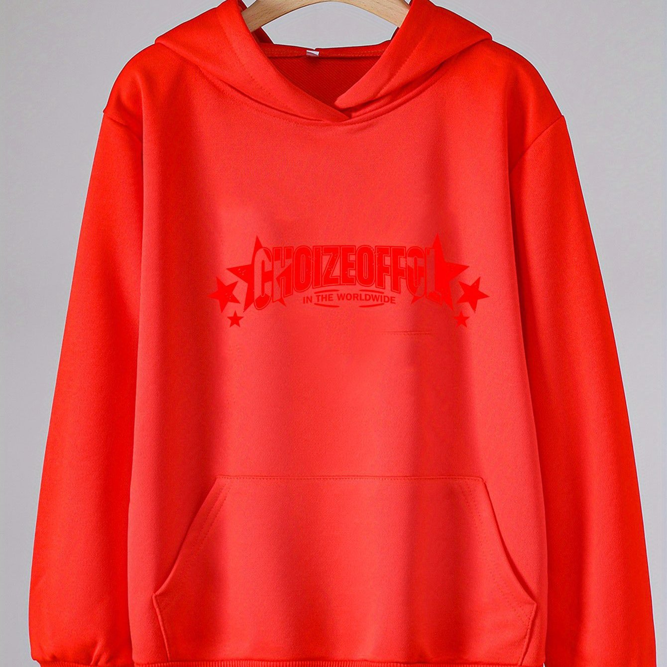 Girls' Letter Print Hoodies With Pocket Pullover For Spring Fall Sports Gift