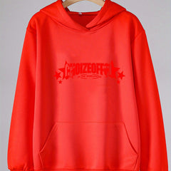 Girls' Letter Print Hoodies With Pocket Pullover For Spring Fall Sports Gift