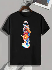 Artistic Pattern Print Men's Graphic T-shirt Casual Comfy Tees
