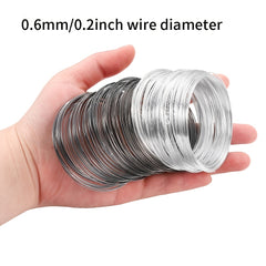 100 Loops Pack Diameter Silver Memory Beading Steel Wire For DIY Jewelry