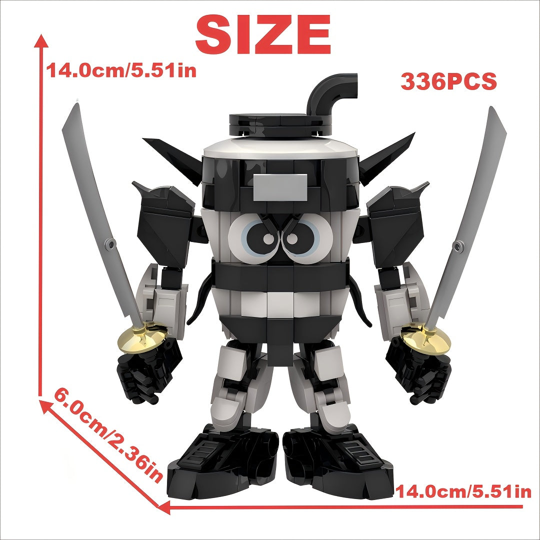 Mythical Samurai Mech Building Kit MOC Fantasy Warrior Model DIY Display Gift