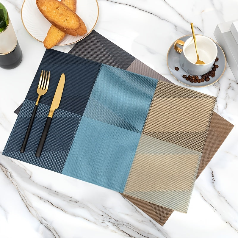 1pc PVC Western Placemat Light Style Heat Insulation Waterproof Cup Mat