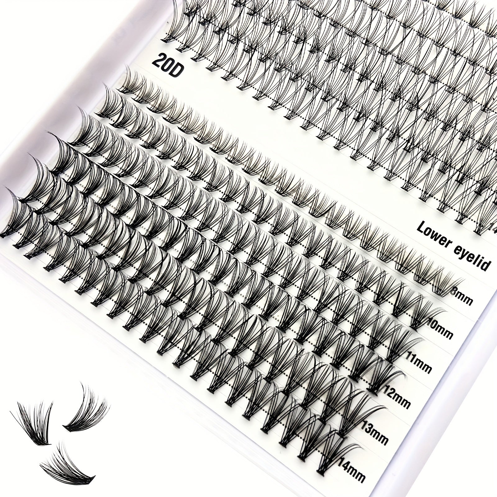 240pcs 40D 9 16mm D Curl Individual Lashes Cluster Lashes Extensions