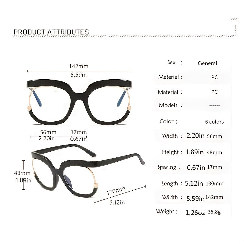 Vintage Owl Square Optical Glasses Frames Clear Lens Eyeglasses