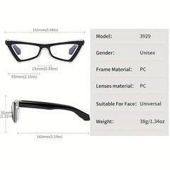 Cat Eye Clear Lens Glasses Anti Light Reading Glasses
