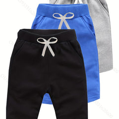 3pcs Boys Casual Shorts Soft Comfortable Breathable For Summer Kids Clothes