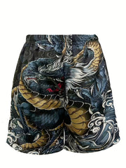 Halloween Skull Pattern Men's Casual Stretch Shorts