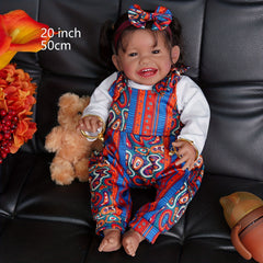 20 Inch Open Eyes Reborn Dolls Realistic Dolls W/ Hair Clothes Body