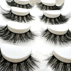 4 Pairs 3D Mink Lashes Bulk Faux With Custom Box Wispy Natural Mink Lashes