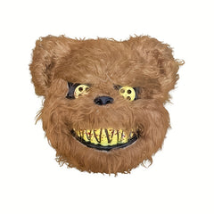Terrifying Halloween Bear Mask Bloodied Plush Head Mask