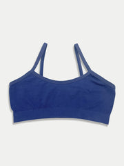 Girls Seamless Comfy Bras Backless Cross Strap Undershirts