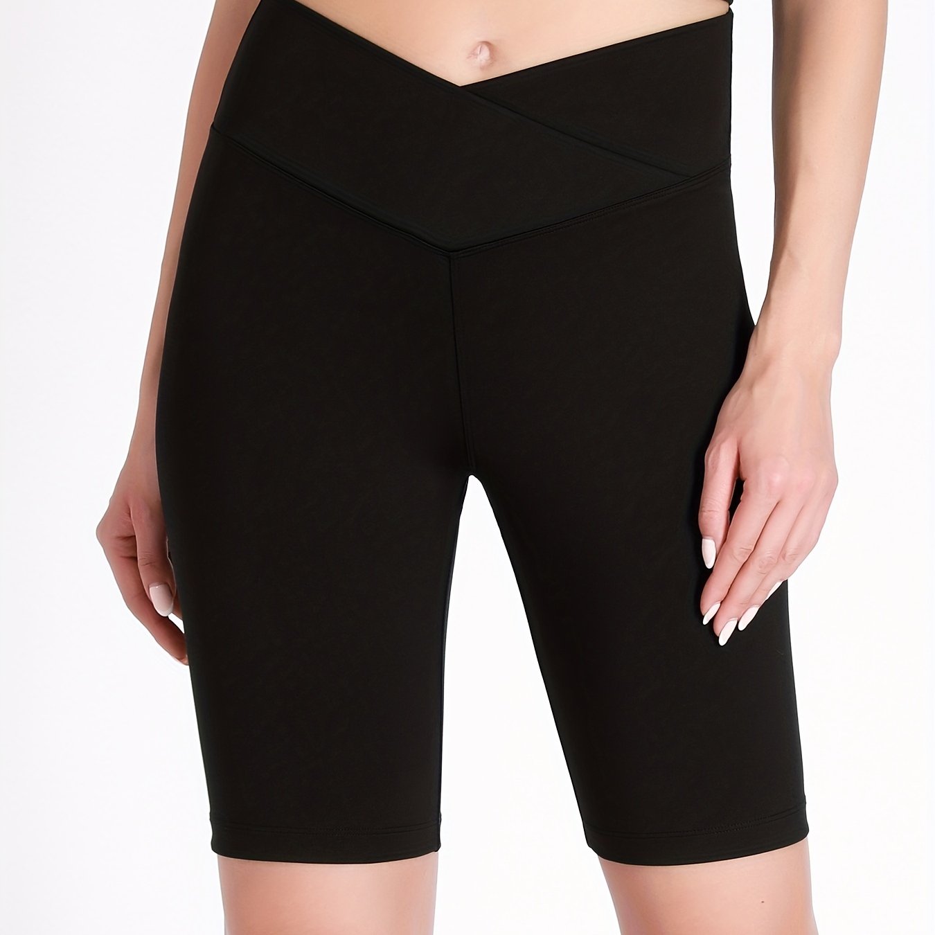 V Cross High Waist Leggings for Women