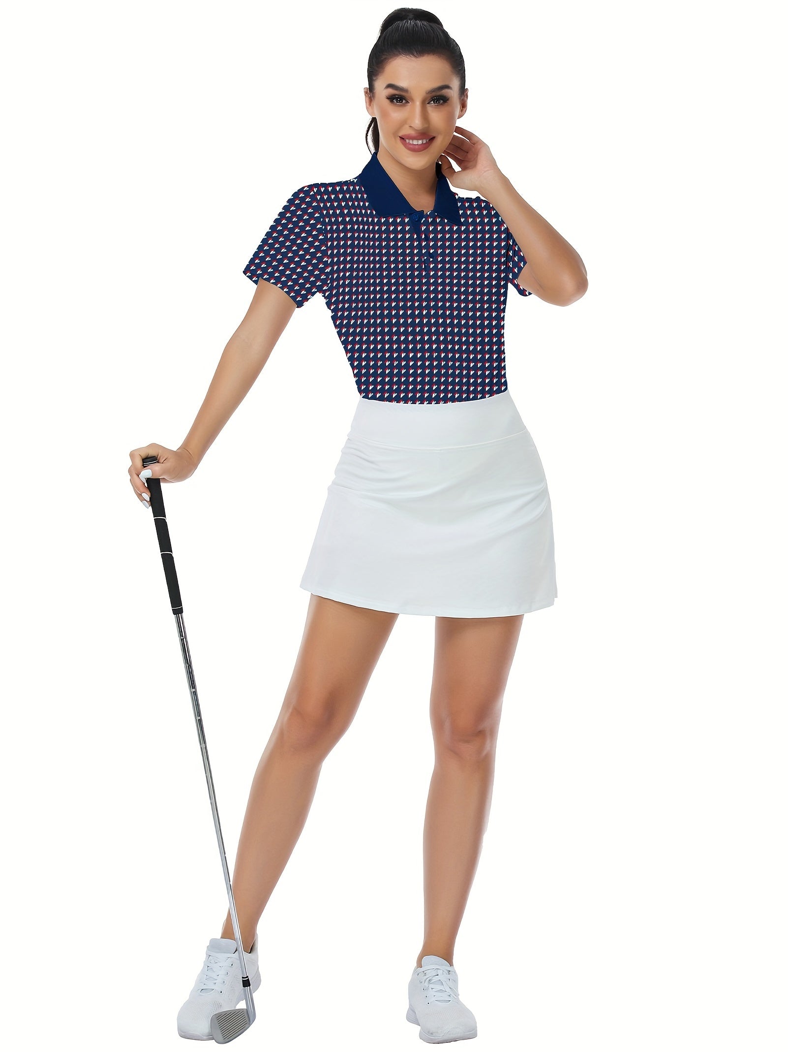 Women's Collared Golf Shirt Short Sleeve Polo