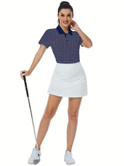 Women's Collared Golf Shirt Short Sleeve Polo
