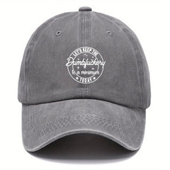 Vintage Distressed Baseball Cap with Fun Print
