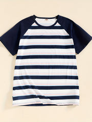 Striped T-shirts for Man and Boy, Floral Dresses for Woman and Girl