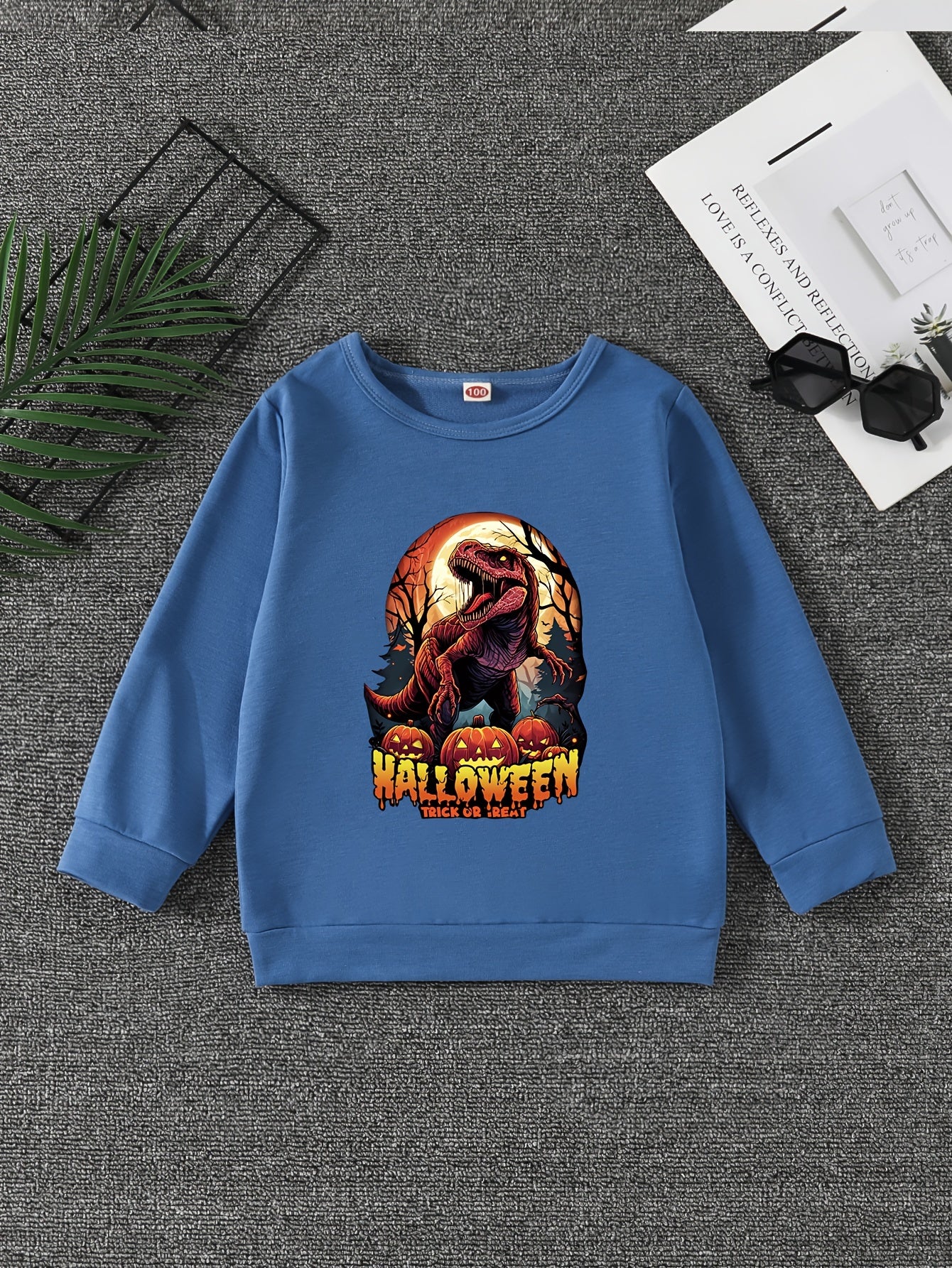Halloween Horror Dinosaur Boys Sweatshirt