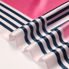 Geometric Block Bandana Striped Print Square Scarf Women Head Wrap