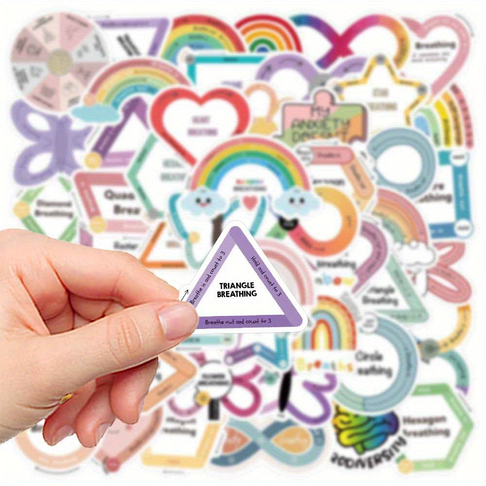 50pcs Cartoon Sensory Stickers Reusable Vinyl Decals for Guitar Motorcycle Skate