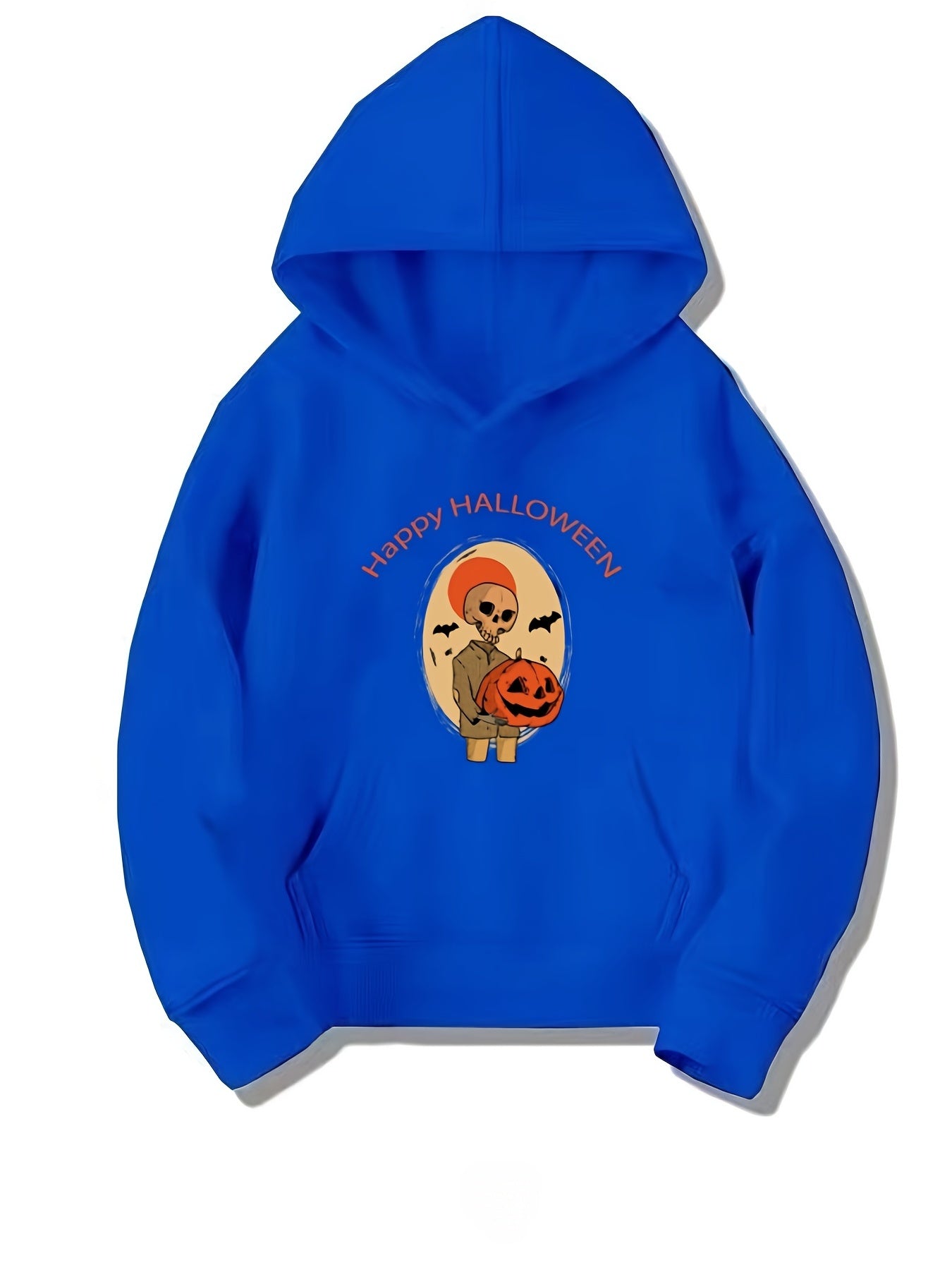 Skeleton Pumpkin Halloween Pattern Hoodie Sweatshirt for Girls