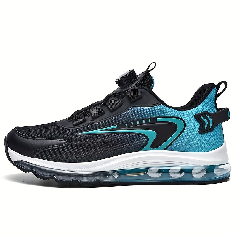 Men's Breathable Lace up Running Shoes with Rotate Button