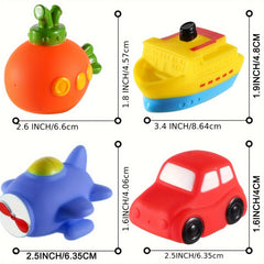 LEEKOTEI Bath Toy Water Squirters Set Mixed Colors for Baby Toddler