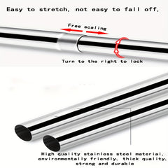 Telescopic Curved Rod Multifunctional Shower Curtain Rod Clothes Drying Rod