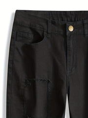 Men's Casual Street Style Stretch Jeans With Pockets
